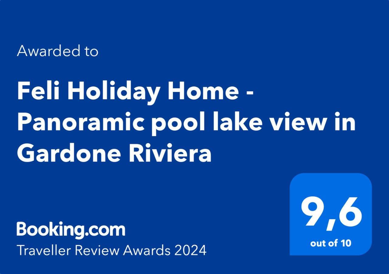 Feli Holiday Home - Panoramic Pool Lake View In Гардоне-Рив'єра Екстер'єр фото